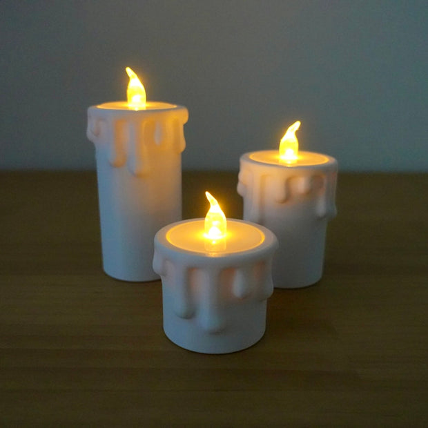 LED Drippy Candles 3pk